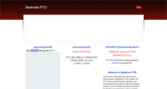 Desktop Screenshot of beckmanpto.org
