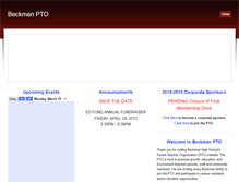 Tablet Screenshot of beckmanpto.org